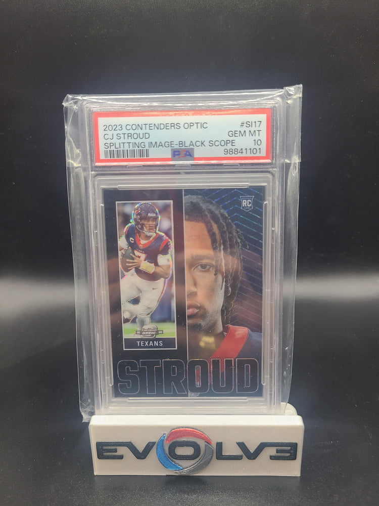 2023 contenders optic cj stroud /25 splitting image pop 1 psa 10