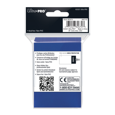 Ultra PRO: Standard 50ct Sleeves - PRO-Gloss (Blue)