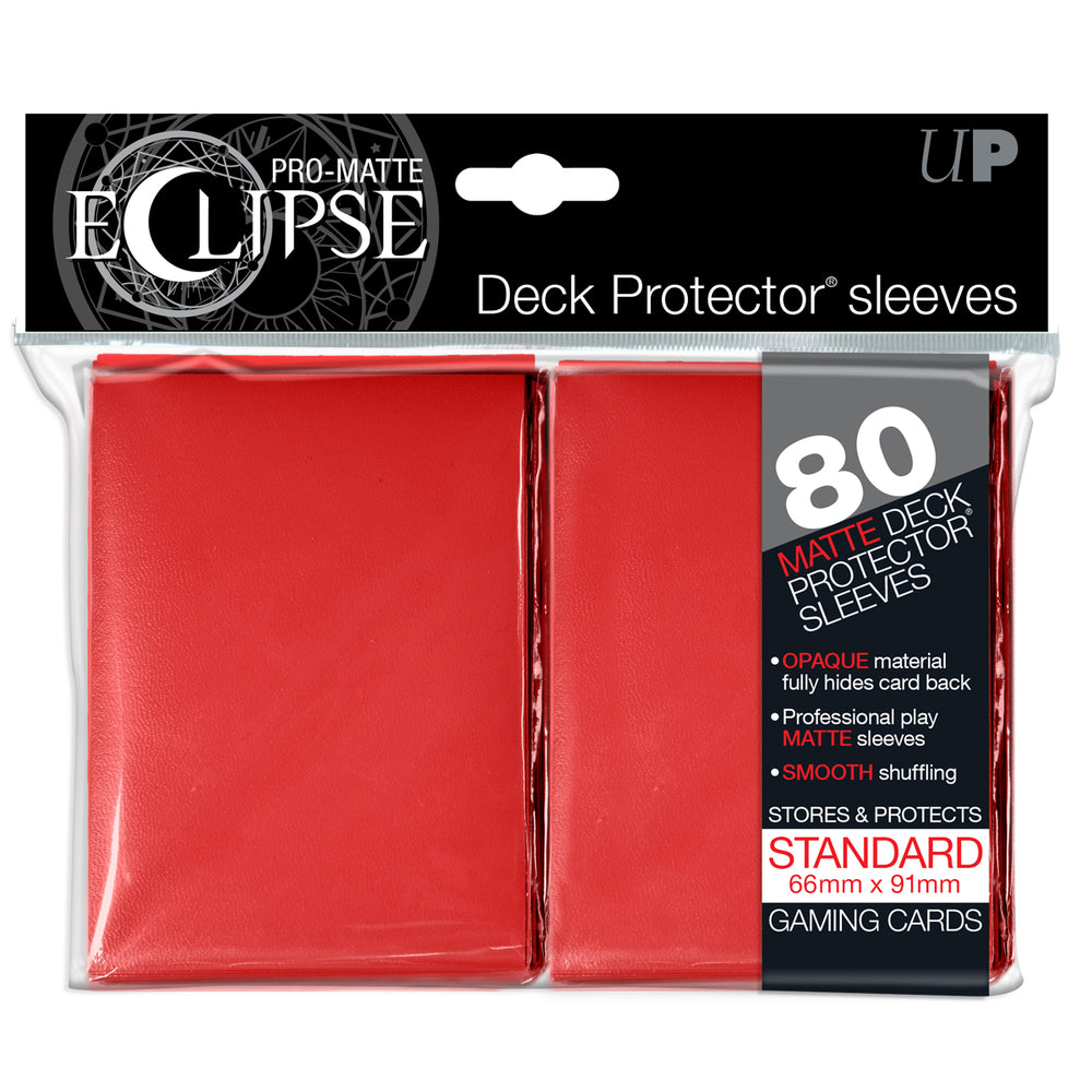 Ultra PRO: Standard 80ct Sleeves - PRO-Matte Eclipse (Red)