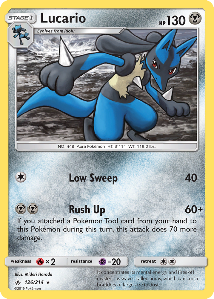 Lucario (126/214) [Sun & Moon: Unbroken Bonds]