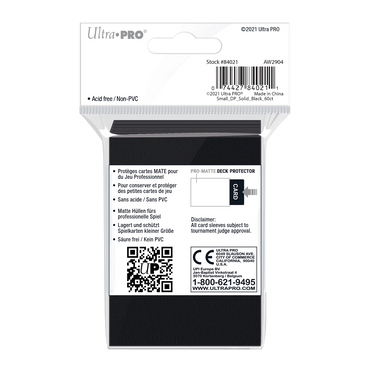 Ultra PRO: Small 60ct Sleeves - PRO-Matte (Black)