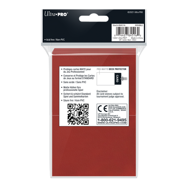 Ultra PRO: Standard 100ct Sleeves - PRO-Matte (Red)