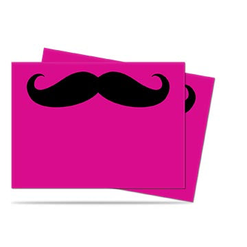 Ultra PRO: Standard 50ct Sleeves - Mustachio (Pink)