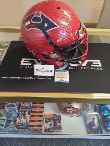 Beckett Authenticated Sony Michel Full Size Authentic Football Helmet Hydro Custom