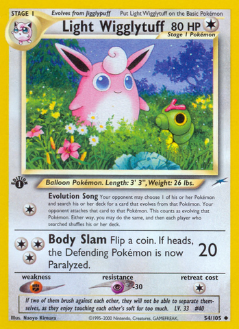 Light Wigglytuff (54/105) [Neo Destiny 1st Edition]