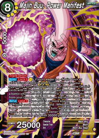 Majin Buu, Power Manifest (BT20-106) [Power Absorbed]