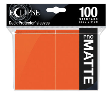 Ultra PRO: Standard 100ct PRO-Matte Sleeves - Eclipse (Pumpkin Orange)