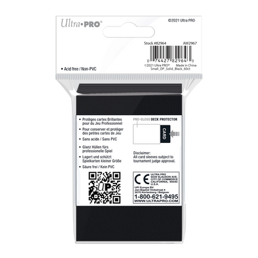 Ultra PRO: Small 60ct Sleeves - PRO-Gloss (Black)