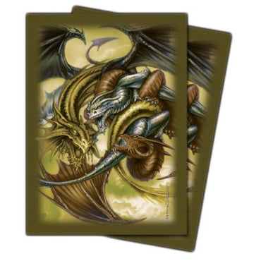 Ultra PRO: Small 60ct Sleeves - Monte Moore (Gold Trinity Dragon)