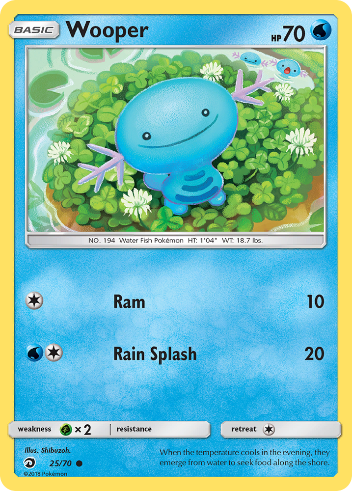 Wooper (25/70) [Sun & Moon: Dragon Majesty]