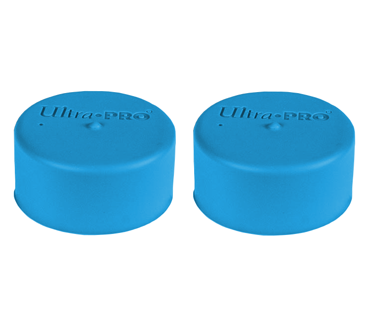 Ultra PRO: Playmat Tube Caps - Bright Blue (2-Pack)