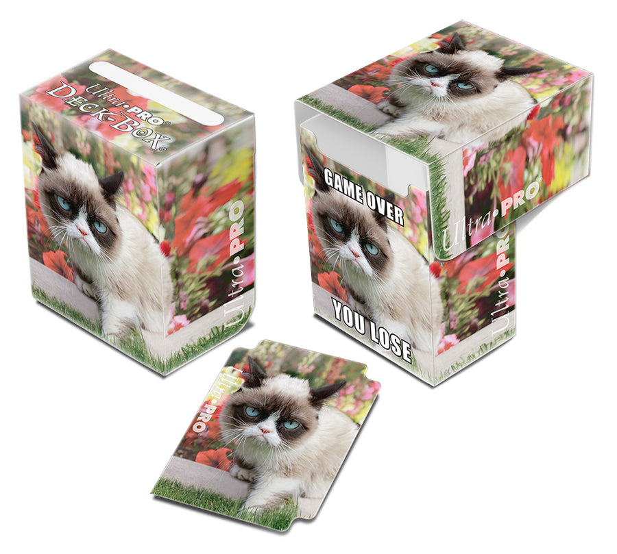 Ultra PRO: Deck Box - Full-View (Grumpy Cat - Flowers)