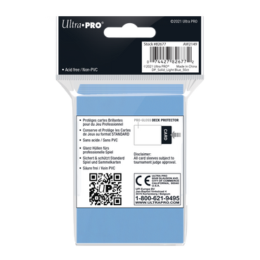 Ultra PRO: Standard 50ct Sleeves - PRO-Gloss (Light Blue)