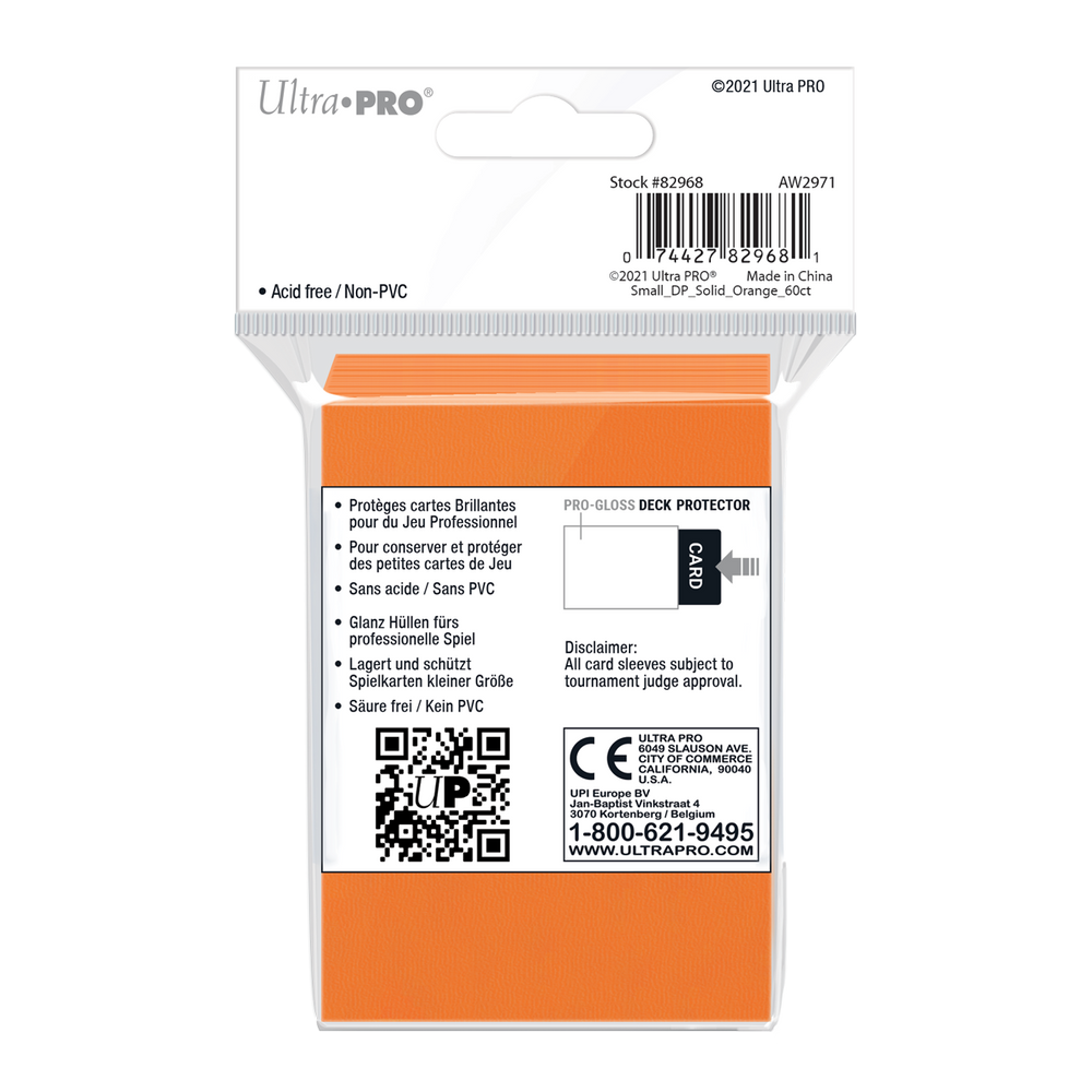 Ultra PRO: Small 60ct Sleeves - PRO-Gloss (Orange)