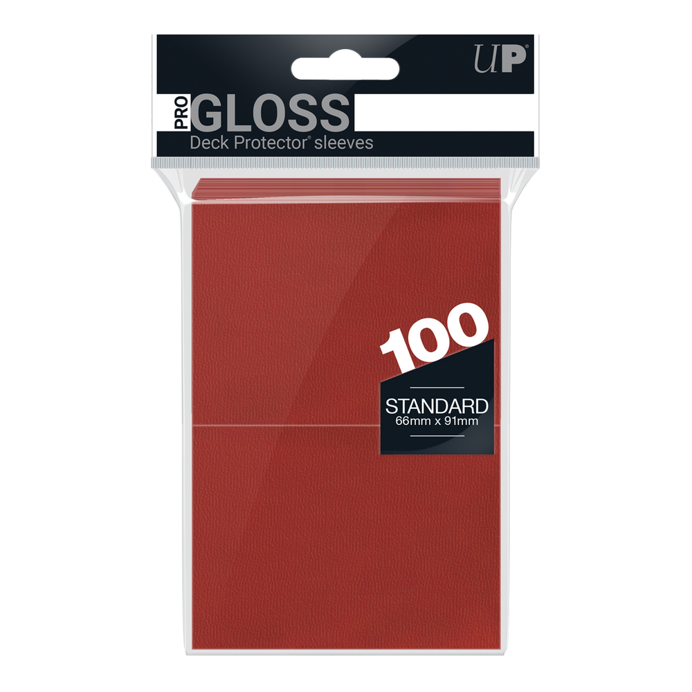 Ultra PRO: Standard 100ct Sleeves - PRO-Gloss (Red)