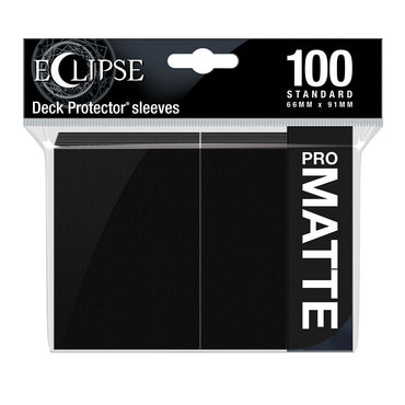 Ultra PRO: Standard 100ct PRO-Matte Sleeves - Eclipse (Jet Black)