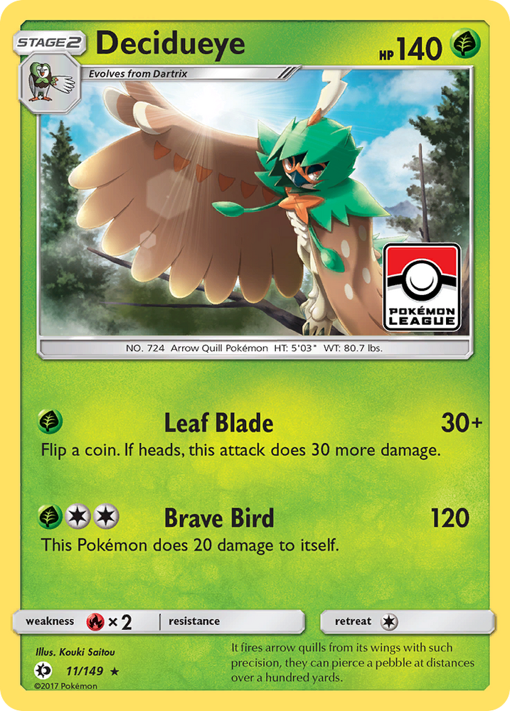 Decidueye (11/149) [Sun & Moon: Base Set]