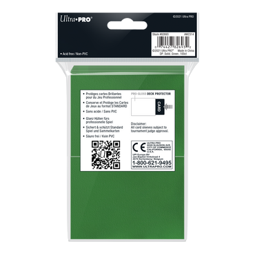 Ultra PRO: Standard 100ct Sleeves - PRO-Gloss (Green)