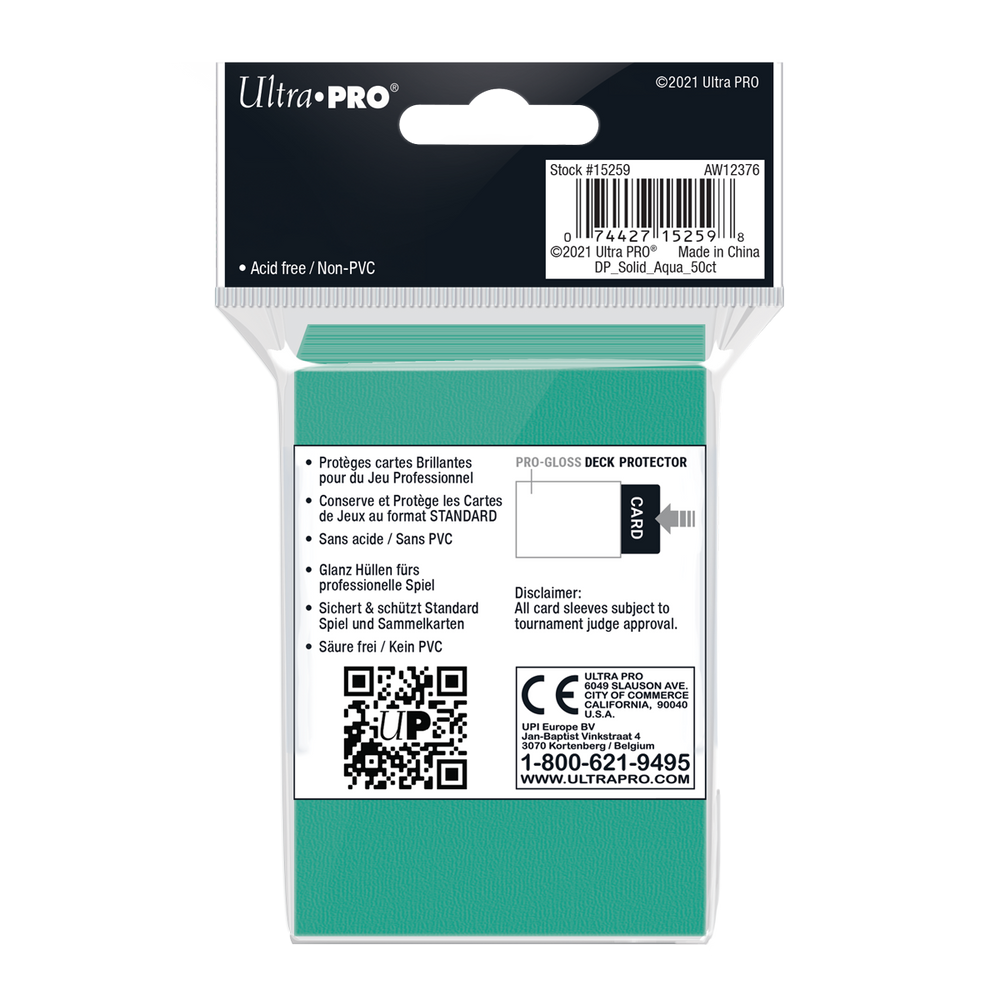 Ultra PRO: Standard 50ct Sleeves - PRO-Gloss (Aqua)