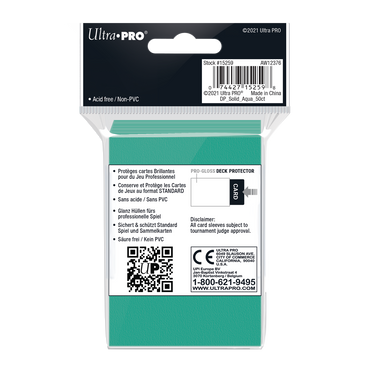 Ultra PRO: Standard 50ct Sleeves - PRO-Gloss (Aqua)