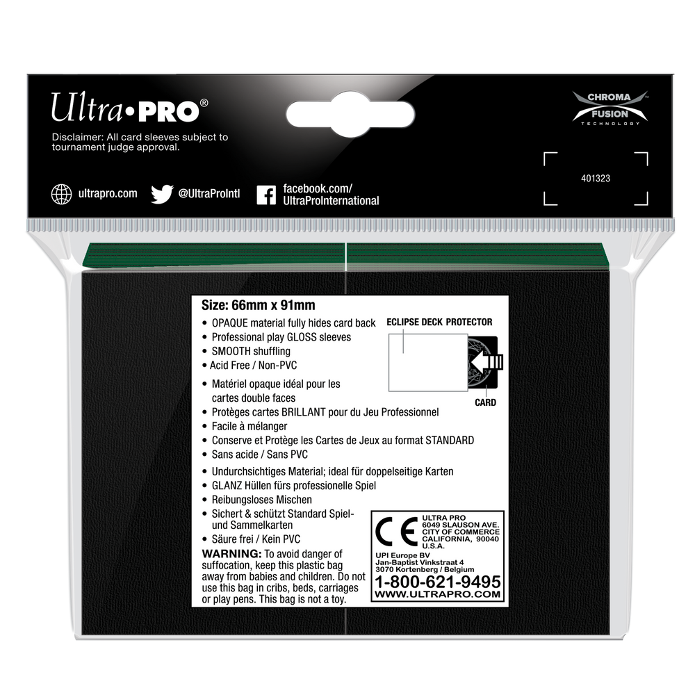 Ultra PRO: Standard 100ct Sleeves - Eclipse Gloss (Forest Green)