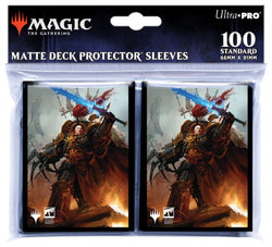 Ultra PRO: Standard 100ct Sleeves - Warhammer 40k Commander Deck (Abaddon the Despoiler)