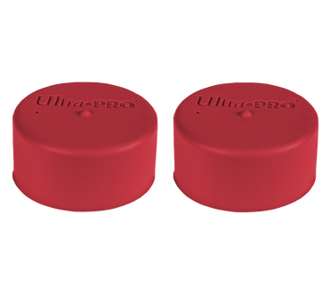 Ultra PRO: Playmat Tube Caps - Standard Red (2-Pack)