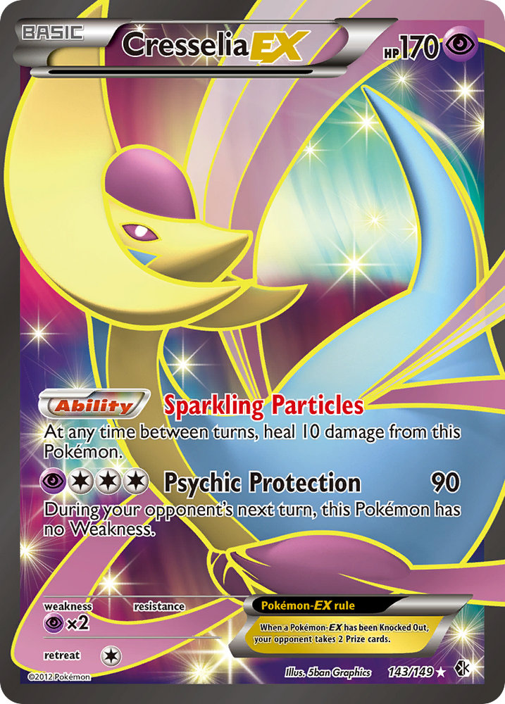 Cresselia EX (143/149) [Black & White: Boundaries Crossed]