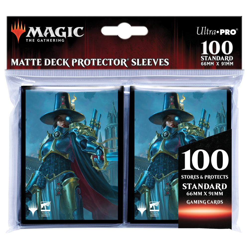 Ultra PRO: Standard 100ct Sleeves - Warhammer 40k Commander Deck (Inquisitor Greyfax)