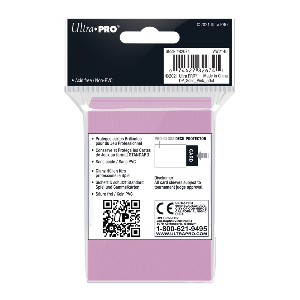 Ultra PRO: Standard 50ct Sleeves - PRO-Gloss (Pink)