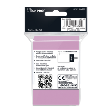 Ultra PRO: Standard 50ct Sleeves - PRO-Gloss (Pink)