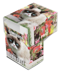 Ultra PRO: Deck Box - Full-View (Grumpy Cat - Flowers)