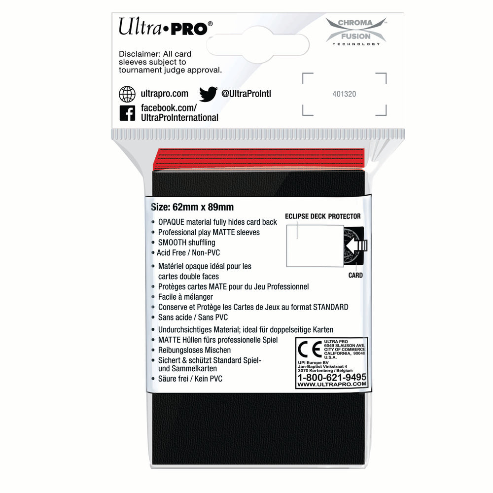 Ultra PRO: Small 60ct Sleeves - Eclipse Matte (Apple Red)