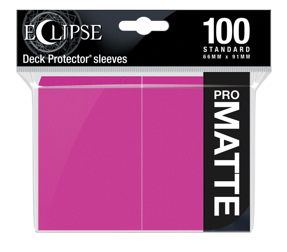 Ultra PRO: Standard 100ct PRO-Matte Sleeves - Eclipse (Hot Pink)