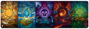 Ultra PRO: Playmat - Dominaria United (Stained Glass Land Medley - 8ft Table)