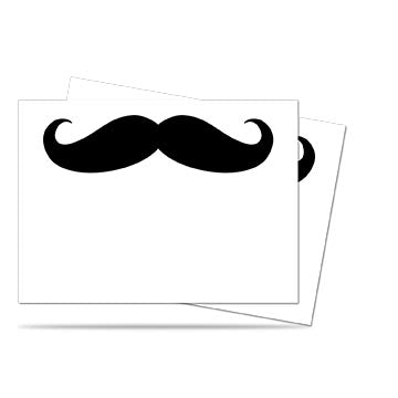 Ultra PRO: Standard 50ct Sleeves - Mustachio (White)