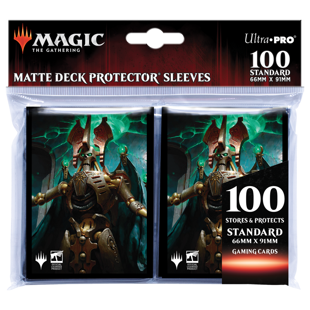 Ultra PRO: Standard 100ct Sleeves - Warhammer 40k Commander Deck (Szarekh, the Silent King)