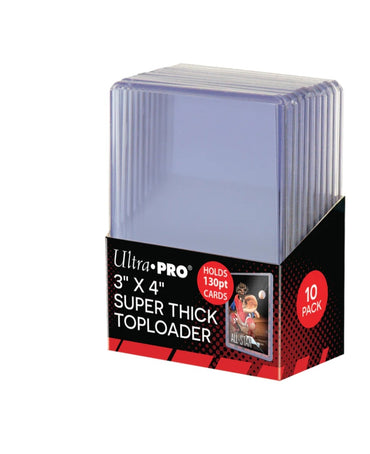 Ultra Pro 3" x 4" Super Thick 130PT Toploaders (10ct)