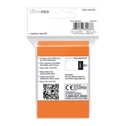 Ultra PRO: Small 60ct Sleeves - PRO-Matte (Orange)