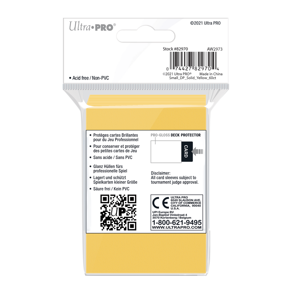 Ultra PRO: Small 60ct Sleeves - PRO-Gloss (Yellow)