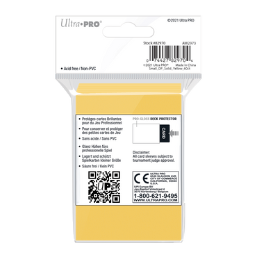 Ultra PRO: Small 60ct Sleeves - PRO-Gloss (Yellow)