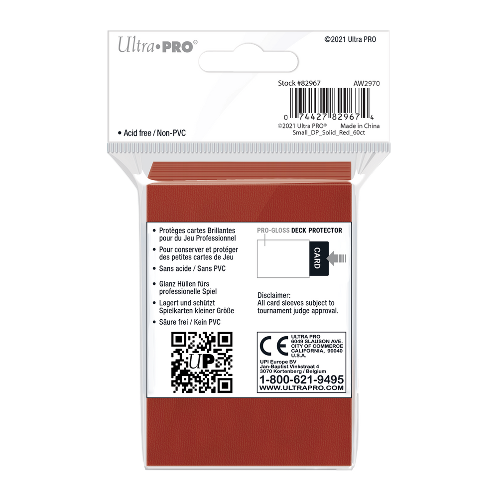 Ultra PRO: Small 60ct Sleeves - PRO-Gloss (Red)