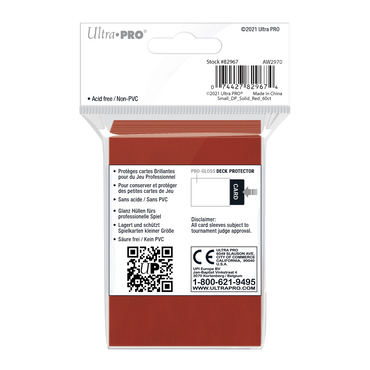 Ultra PRO: Small 60ct Sleeves - PRO-Gloss (Red)