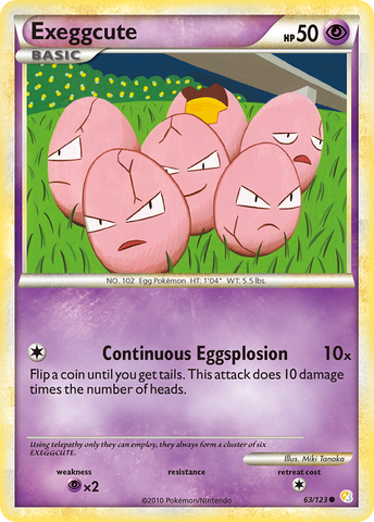 Exeggcute (63/123) [HeartGold & SoulSilver: Base Set]