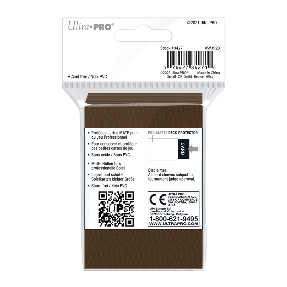 Ultra PRO: Small 60ct Sleeves - PRO-Matte (Brown)