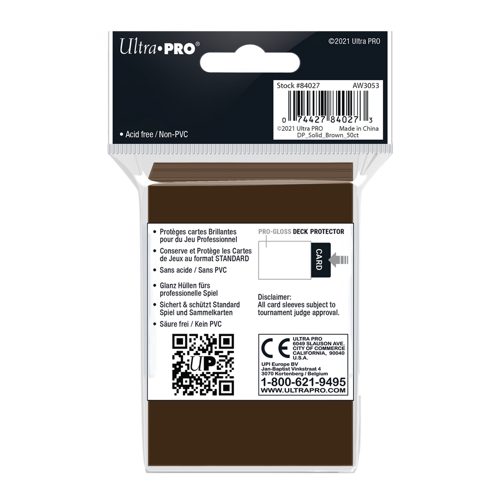 Ultra PRO: Standard 50ct Sleeves - PRO-Gloss (Brown)