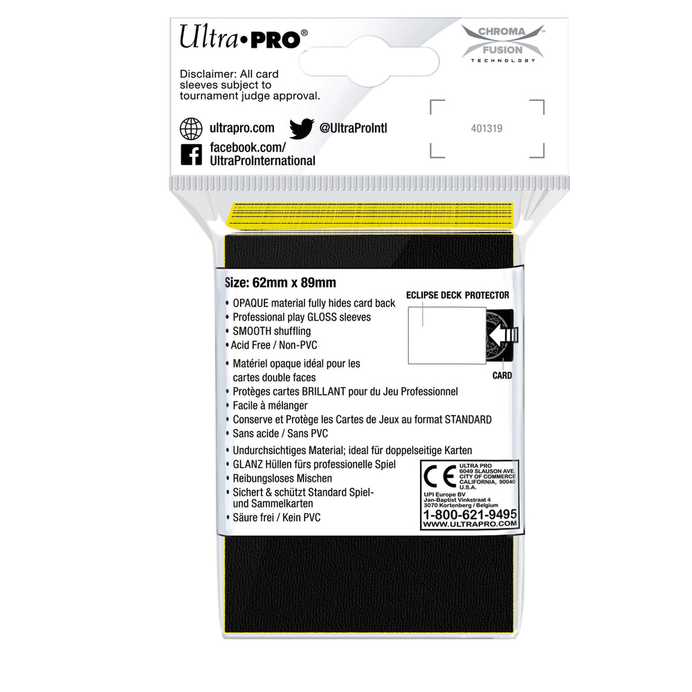 Ultra PRO: Small 60ct Sleeves - Eclipse Gloss (Lemon Yellow)