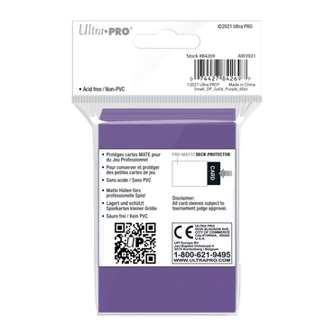 Ultra PRO: Small 60ct Sleeves - PRO-Matte (Purple)