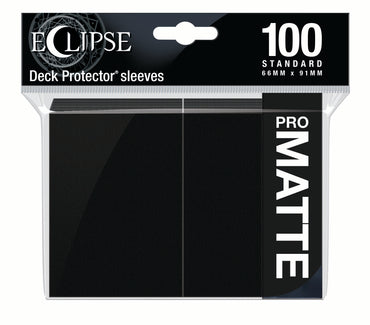 Ultra PRO: Standard 100ct Sleeves - Eclipse Matte (Jet Black)