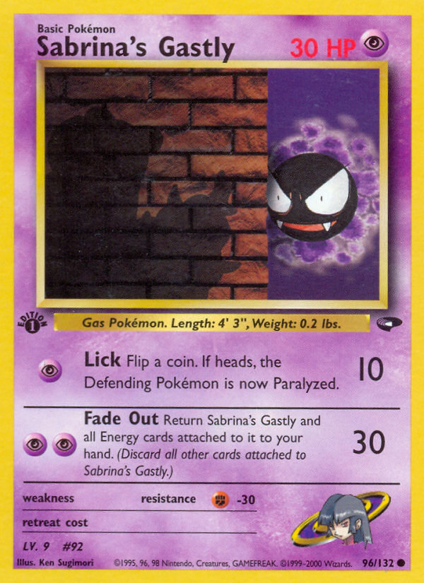 Sabrina's Gastly (96/132) [Gym Challenge 1st Edition]